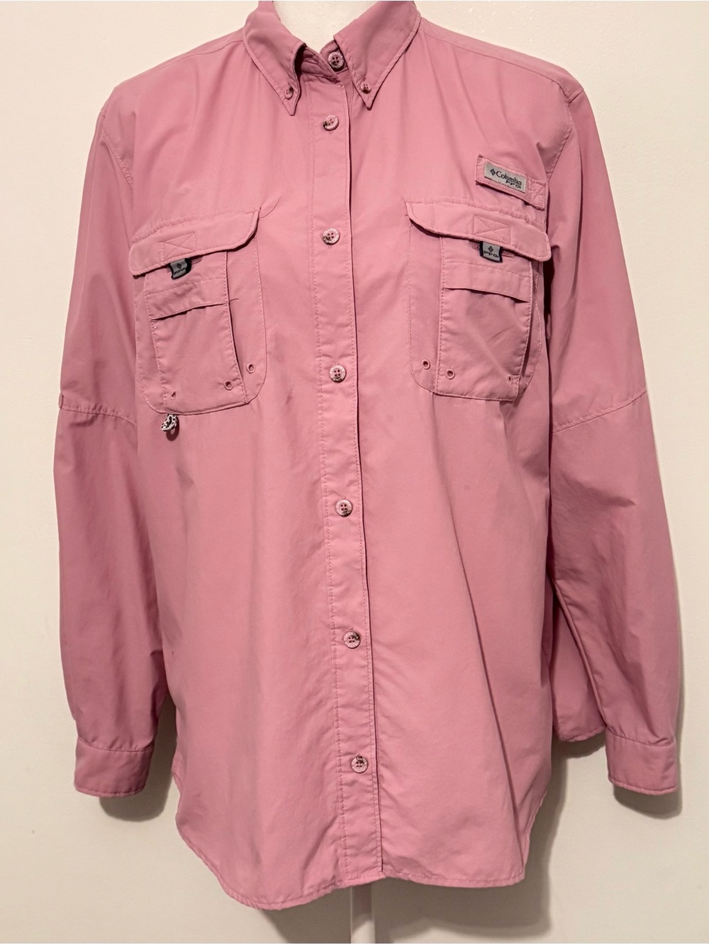 Columbia PFG Women’s Purple Bahama II Long Sleeve Fishing Shirt Size Large